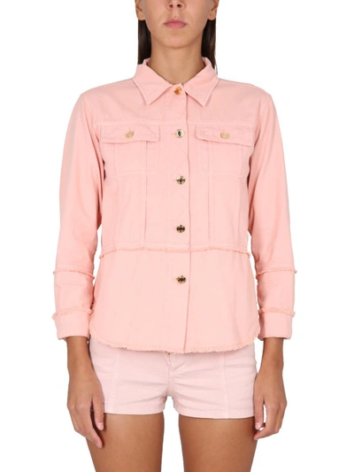 Tom Ford Compact Denim Jean Jacket In Pink