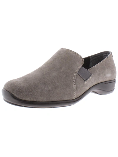 Ros Hommerson Slide In Womens Suede Flat Loafers In Grey