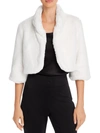 Laundry By Shelli Segal Mock Neck Faux Fur Shrug In White