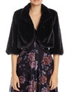 Laundry By Shelli Segal Faux Fur Shrug In Black