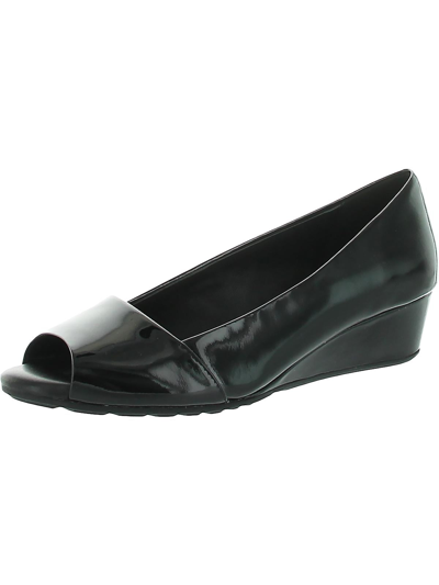 Cole Haan Kinslee Womens Patent Leather Slip On Wedges In Black ModeSens