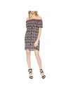 Sanctuary Stella Womens Off-the-shoulder Printed Mini Dress In Multi