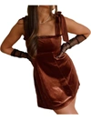Danielle Bernstein Womens Velvet Short Mini Dress In Multi