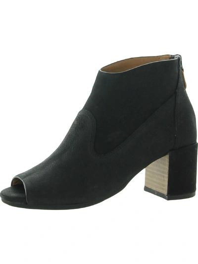 Gentle Souls By Kenneth Cole Charlene Womens Leather Open Toe Ankle Boots In Black