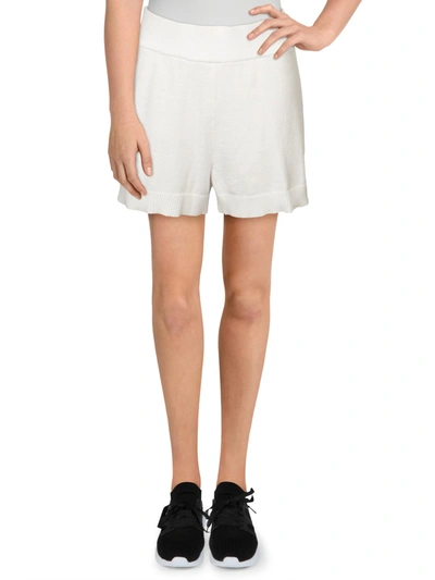 Danielle Bernstein Womens High Rise Sweater Casual Shorts In White