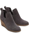 Toms Kallie Womens Faux Suede Slip On Wedge Boots In Multi
