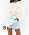 SHOW ME YOUR MUMU SCOTTY SWEATSHIRT IN WHITE