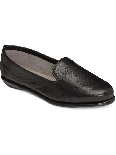 Aerosoles Womens Leather Loafers In Black