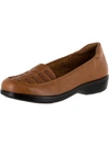 Easy Street Genesis Womens Leather Slip On Casual Shoes In Tobacco