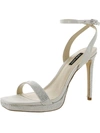 Nine West Zadien Womens Dressy Open Toe Pumps In Off White