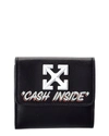 OFF-WHITE JITNEY QUOTE PRINT LEATHER COIN PURSE