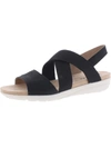 Lifestride Plush Womens Canvas Slingback Flat Sandals In Multi