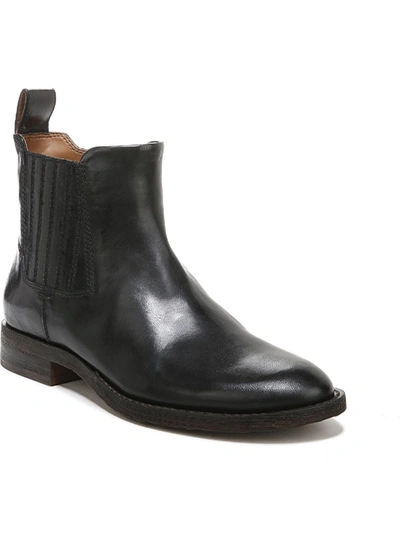 Franco Sarto Linc Womens Leather Ankle Chelsea Boots In Black
