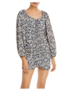 Fore Womens Floral Rouched Mini Dress In Multi