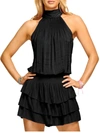Ramy Brook Hudson Ruffle Mini Dress In Black