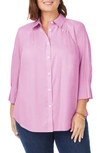 Foxcroft Pamela Non-iron Stretch Tunic Blouse In Orchid Bouquet