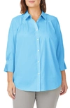 Foxcroft Paulie Button-up Shirt In Baltic Blue