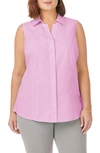 FOXCROFT TAYLOR SLEEVELESS BUTTON-UP SHIRT