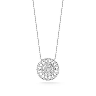 Dana Rebecca Designs Ava Bea Medallion Necklace In White Gold