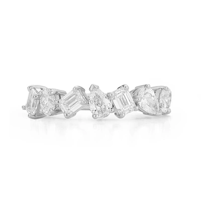 Dana Rebecca Designs Drd 7 Stone Multi-shape Ring In White Gold