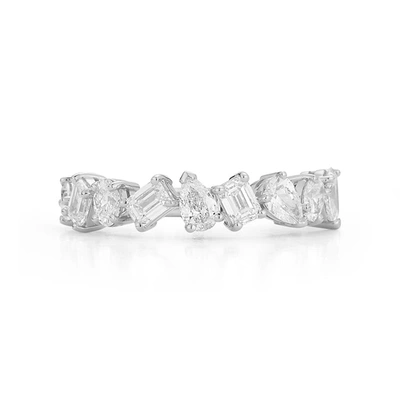 Dana Rebecca Designs Drd 9 Stone Multi-shape Ring In White Gold