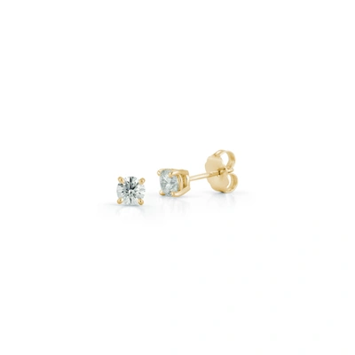 Dana Rebecca Designs Drd Diamond Solitaire Stud 0.60 Ct. Total Weight In Yellow Gold