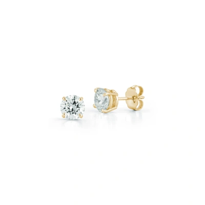 Dana Rebecca Designs Drd Diamond Solitaire Studs 1.80 Ct. Total Weight In Yellow Gold