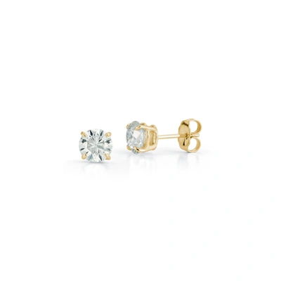Dana Rebecca Designs Drd Diamond Solitaire Studs 2.00 Ct. Total Weight In Yellow Gold