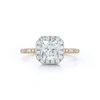 DANA REBECCA DESIGNS HALO ENGAGEMENT RING WITH 2.0  CT. RADIANT