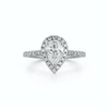 DANA REBECCA DESIGNS HALO PAVÉ CATHEDRAL ENGAGEMENT RING WITH 1.04 CT. PEAR