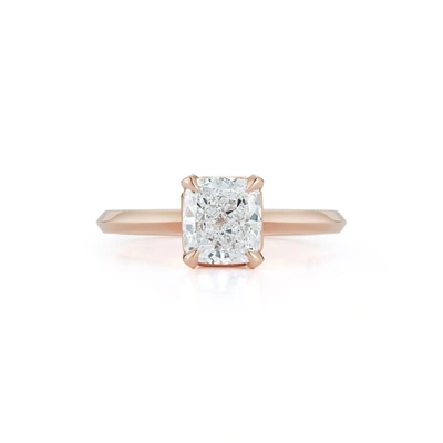 Dana Rebecca Designs Knife Edge Solitaire Engagement Ring With 1.70 Ct. Cushion Cut
