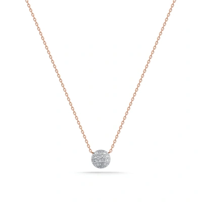 Dana Rebecca Designs Lauren Joy Mini Disc Necklace In Rose Gold