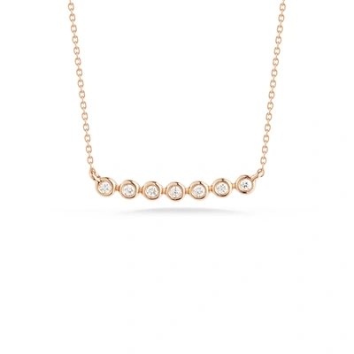 Dana Rebecca Designs Lulu Jack Bezel Bar Necklace In Rose Gold