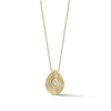 Dana Rebecca Designs Nana Bernice Groove Teardrop Necklace In Yellow Gold