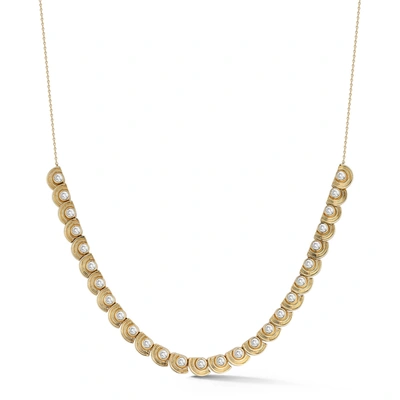 Dana Rebecca Designs Nana Bernice Groove Tennis Necklace In Yellow Gold