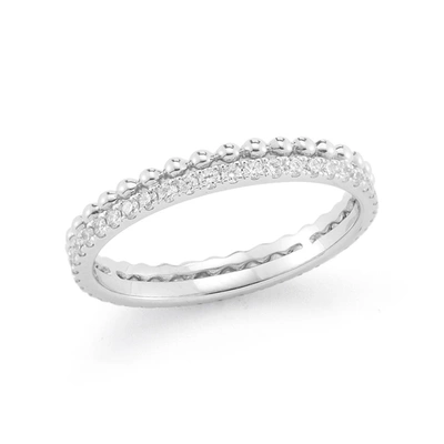 Dana Rebecca Designs Poppy Rae Diamond Pebble Ring In White Gold