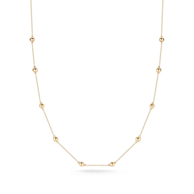 Dana Rebecca Designs Poppy Rae Pebble Station Necklace In Yellow Gold