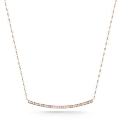 Dana Rebecca Designs Sylvie Rose Long Bar Necklace In Rose Gold
