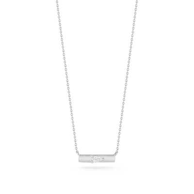 Dana Rebecca Designs Taylor Elaine Pear Bar Necklace In White Gold