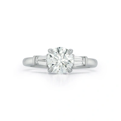 Dana Rebecca Designs Three Stone Engagement Ring With 1.54 Ct. Round Cut