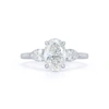 DANA REBECCA DESIGNS THREE STONE ENGAGEMENT RING WITH 1.7 CT. OVAL
