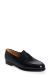 John Lobb Lopez Slip-on Hand-stitched Penny Loafers In Black