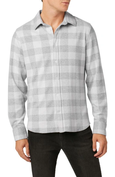 Joe's The Logger Stretch Knit Button-up Shirt In Iron Plaid