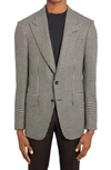 Tom Ford Graphic Pow Shelton Wool Blend Jacket In Combo White