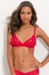 Hanky Panky After Midnight Peekaboo Bows Bralette In Red