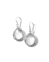Ippolita Sterling Silver Rock Candy Mother-of-pearl & Clear Quartz Doublet Mini Teardrop Earring In Clear