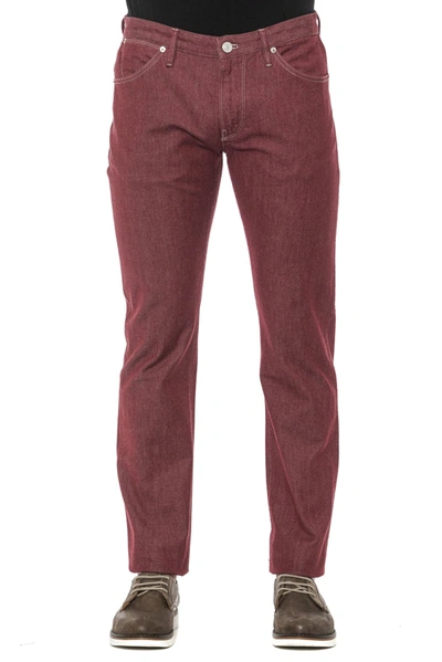 Pt Torino Burgundy Cotton Jeans & Pant