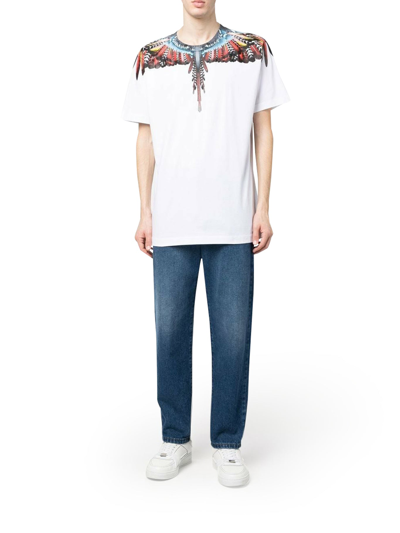 Marcelo Burlon County Of Milan Grizzly Wings Cotton T-shirt In White