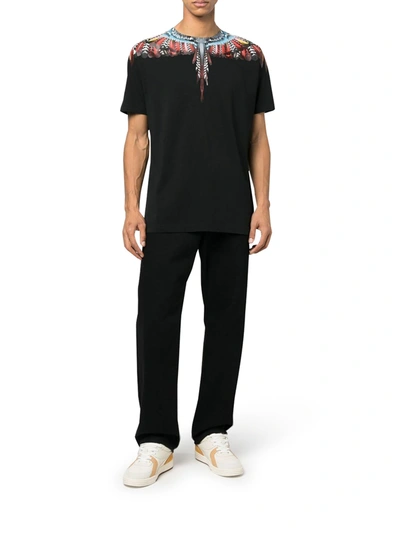 Marcelo Burlon County Of Milan Grizzly Wings Cotton T-shirt In Black