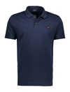 Paul & Shark Organic Cotton Piqué Polo Shirt With Iconic Badge In Blue